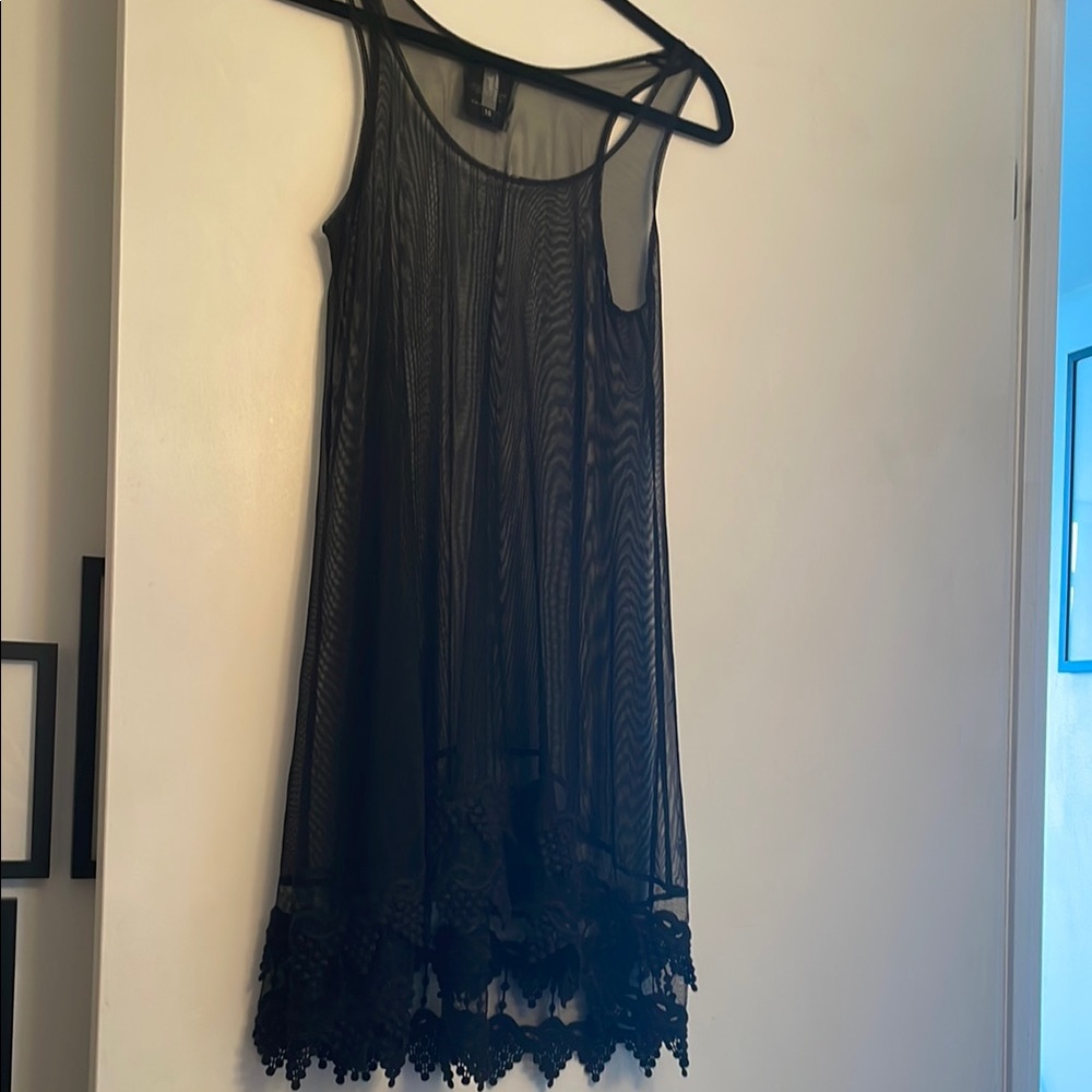 Elegant Black Sheer Dress